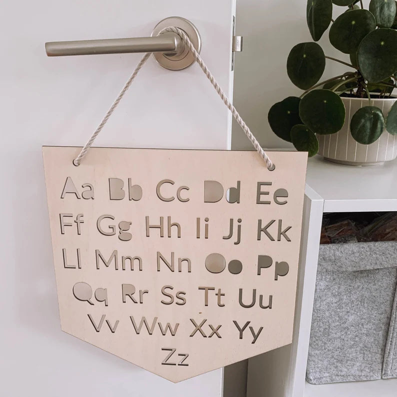 Alphabet wall hanger