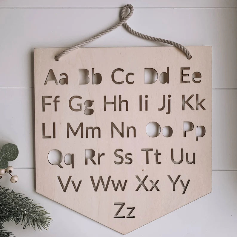 Alphabet wall hanger