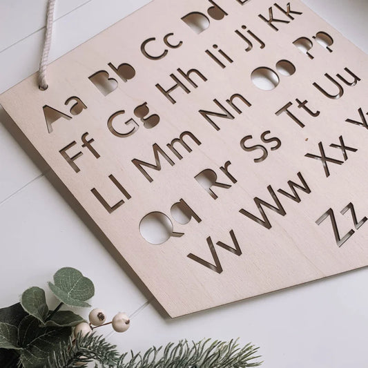 Alphabet wall hanger