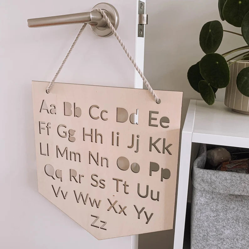 Alphabet wall hanger